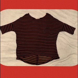 Hi-Lo Blouse black and red small